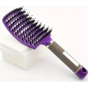 kartáč na vlasy Rozčesávací kartáč s masáží | hřeben 1 ks - fialová