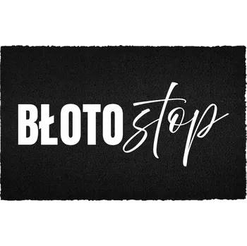 Rohožka VCHODOVÁ ROHOŽKA 40X60CM ČERNÁ KOKOSOVÁ PŘED DVEŘE VTIPNÁ PROTI BLÁTU STOP