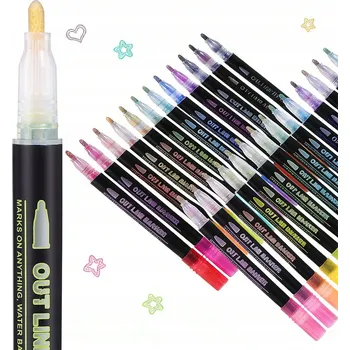 FIXY FIXY MAGICKÉ METALICKÉ POPISOVAČE DVOJITÁ KONTUROVACÍ LINKA 24ks