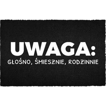 Rohožka Vstupní rohožka před dveře černá kokosová 40x60 vtipná s humorným nápisem POZOR