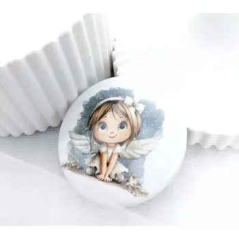 Dekorativní magnet Andělská očka, magnetka průměr 58 mm, 1 kus