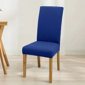 Potah na židli Elastický napínací potah židle | bytové doplňky - Vesmírná modrá , 1 ks potah na židli