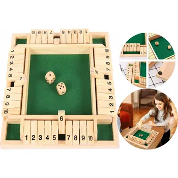 Desková hra Dřevěná desková hra HRA V KOSTKY pro 4 hráče BEDEE