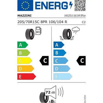 Letní pneumatika Mazzini Effi Van 205/70 R15 106/104 R zesílená (C)