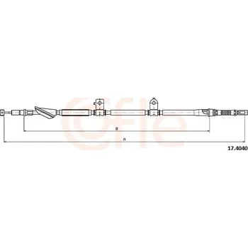 Lanko parkovací brzdy Tažné lanko, parkovací brzda COFLE 92.17.4040