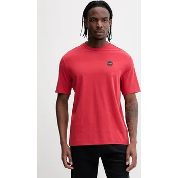 Pánské tričko Bavlněné tričko Napapijri S-Badge NP0A8949RAQ1 červená 33X, vel. L
