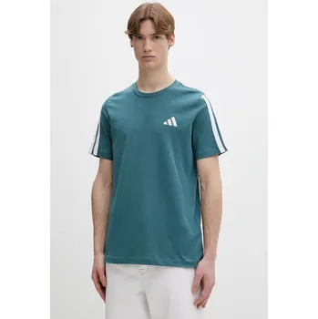 Pánská móda Bavlněné tričko adidas KT0559 tyrkysová 67X, vel. S