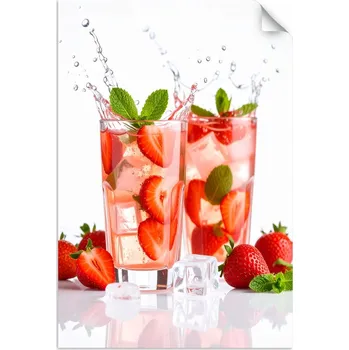Fototapeta Samolepící plakát do kuchyně, jídelny, Jahodový koktejl 90x130