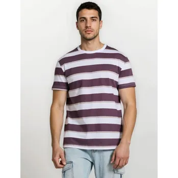 Sinsay - Bavlněné tričko s pruhy - fialová - 294HL-45X - 294HL-45X-S
