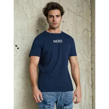 Sinsay - Bavlněné tričko s nápisem - modrá - 239HL-58X - 239HL-58X-XS