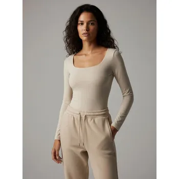 Body Sinsay - Základní body s dlouhými rukávy - béžová - 012HA-02X - 012HA-02X-M