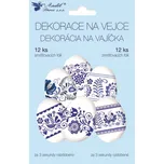ANDĚL Smršťovací dekorace na vejce, modrý motiv