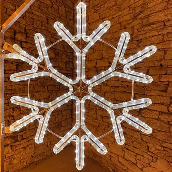 LED páska DECOLED 2D LED světelná vločka III, sada na VO, 100 × 100 cm, ledově bílá