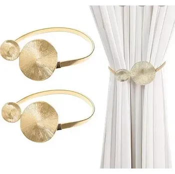 Sablio Kovová spona na závěsy - kruhy - stříbrná