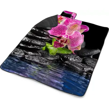 deka Sablio Plážová deka Orchidej na kamenech: 200x140 cm