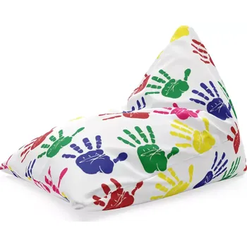 Sedací pytel Sablio Sedací vak Triangl Barevné otisky: 120 x 100 x 100 cm - Sablio