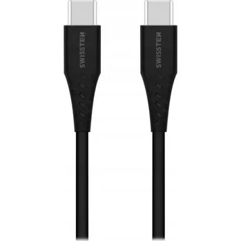 Datový kabel Kabel Swissten USB typ C - USB typ C 0,4 m černý