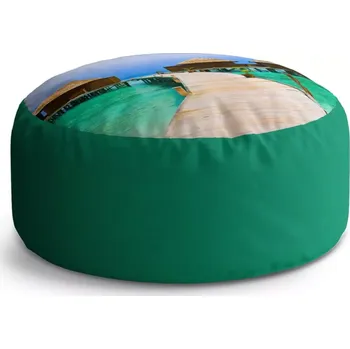 Taburet Sablio Kulatý taburet Circle Bungalovy na moři: 38x48 cm - Sablio