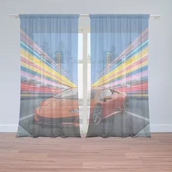 Záclona Sablio Záclony Sportovní auto 2: 2 ks - 150x250 cm - Sablio