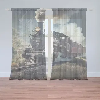 Záclona Sablio Záclony Parní lokomotiva v horách: 2ks 150x250cm