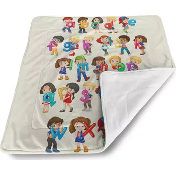 Dětská deka Sablio Dětská deka pro miminko Abeceda - 80x100 cm