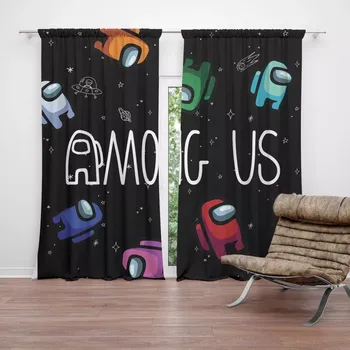 Závěs Sablio Závěsy AMONG US Levitující ve vesmíru: 2ks 140x250cm