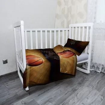 Povlečení Sablio Mikroplyšové povlečení do dětské postýlky Basketball - 100x135 / 40x60