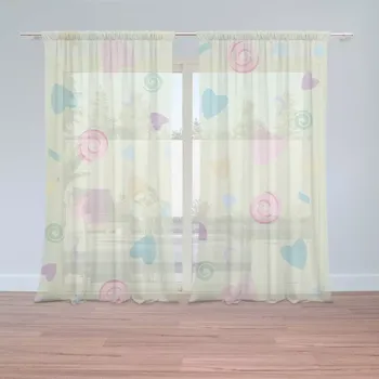 Záclona Sablio Záclony Srdíčka a spirály XL: 2 ks - 150x250 cm - Sablio