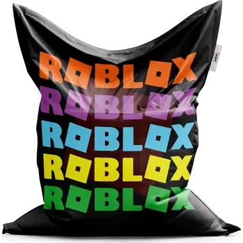 Sedací pytel Sablio Sedací vak Classic ROBLOX Barevný text - 200x140 cm