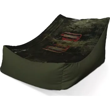 Sedací pytel Sablio Sedací vak Lounge Červený patrový autobus - 120 x 100 x 80 cm
