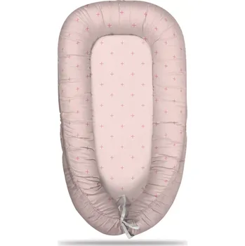 Hnízdečko pro miminko Sablio Hnízdečko pro miminko Růžové křížky na světle růžové