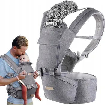 ERGONOMICKÉ NOSÍTKO 9V1 PRO DĚTI DO 20 KG, NASTAVITELNÉ POPRUHY, BAVLNA, ŠEDÉ