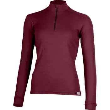 Dámská mikina Lasting dámská merino mikina BESA hořčicová - Vínová 3839 / XL / Vínová