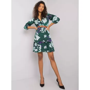 Dámské šaty Šaty LC SK 22K 3039.51P tmavě zelená XL