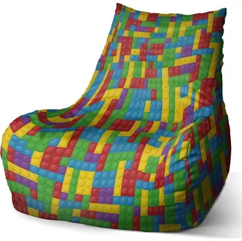 Sedací pytel Sedací vak Bean Barevná stavebnice - Sablio - 100 x 90 x 45 cm