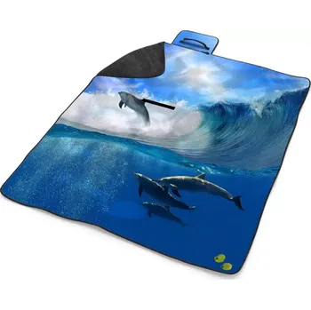 deka Sablio Plážová deka Delfíni ve vlnách: 200x140 cm