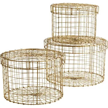 Truhla Sada 3 kulatých košů LID - Madam Stoltz