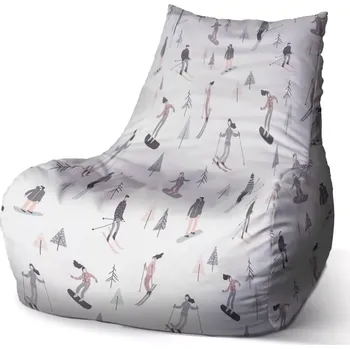 Sedací pytel Sedací vak Bean Lyžaři - Sablio - 100 x 90 x 45 cm