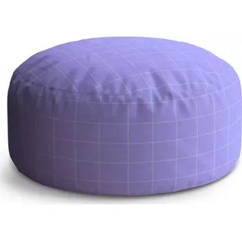 Taburet Sablio Kulatý taburet Circle Čtvercový vzor fialové: 38x48 cm - Sablio