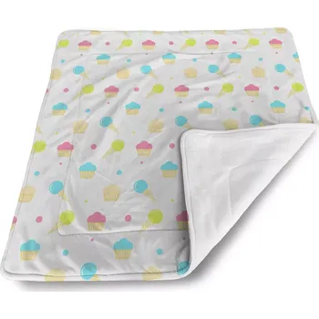 Dětská deka Sablio Dětská deka pro miminko Zmrzlinky s muffiny - 80x100 cm