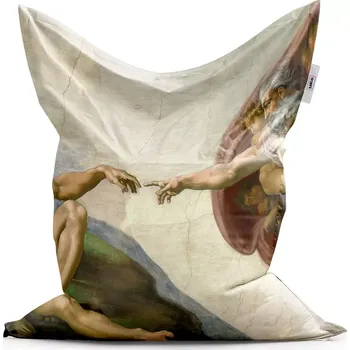 Sedací pytel Sablio Sedací vak Classic Stvoření Adama - Michelangelo Buonarroti - 150x100 cm