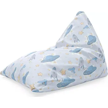 Sedací pytel Sablio Sedací vak Triangl Létající talíře a rakety: 120 x 100 x 100 cm - Sablio