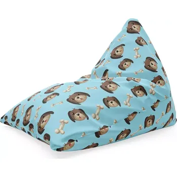 Sedací pytel Sablio Sedací vak Triangl Pejsek s kostí: 120 x 100 x 100 cm - Sablio