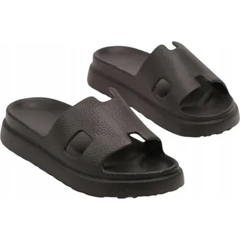 Dámské pantofle Nazouváky Římské Bazénové Černé Pěnové Lehké Pohodlné 40/41