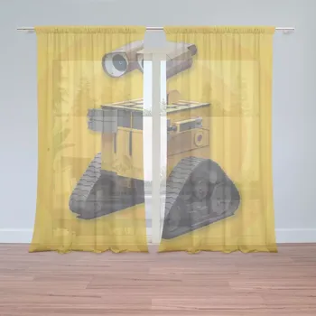 Záclona Sablio Záclony Wall-E robot Žlutý: 2ks 150x250cm
