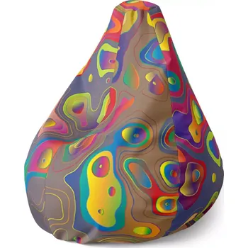 Sedací pytel Sedací vak Pear Barevné skvrny - Sablio - 140 x 100 x 25 cm