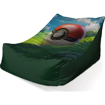 Sedací pytel Sablio Sedací vak Lounge Pokemon ball Krajina - 120 x 100 x 80 cm