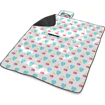 deka Sablio Plážová deka Třešně a srdce: 200x140 cm