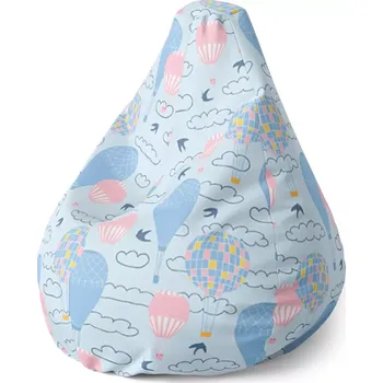 Sedací pytel Sedací vak Pear Horkovzdušné barevné balóny - Sablio - 70 x 95 x 15 cm