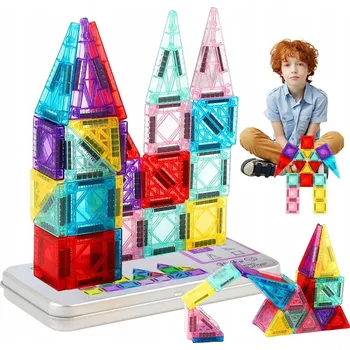 ostatní stavebnice STAVEBNICE 3D MAGNETICKÉ PANELY PRO DĚTI VZDĚLÁVACÍ 34 díly